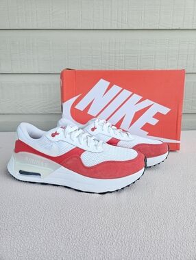 Nike Air Max Systm Athletic Sneaker Men SZ 10 White University Red DM9537-104